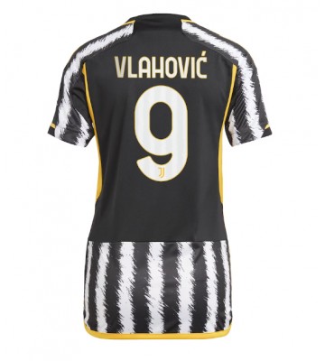 Juventus Dusan Vlahovic #9 Hemmatröja Kvinnor 2023-24 Kortärmad